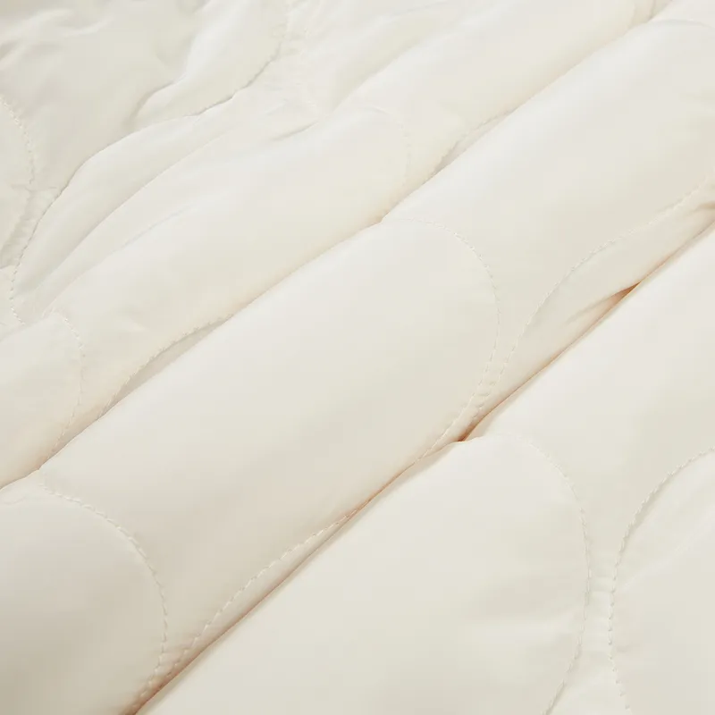 Skechers x Romantic Crown Velvet feel Coat Women's Cream Beige White-4