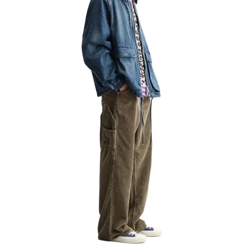 ZARA Casual Pants Men Brown-4