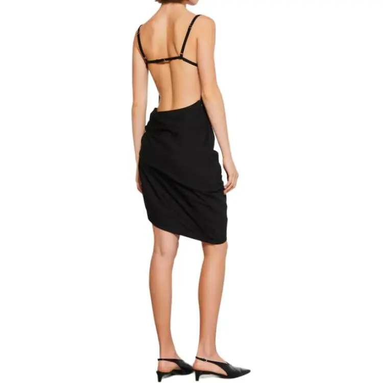 Jacquemus Asymmetrical Gathered Dress-3