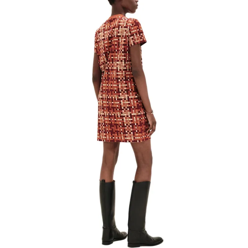 HERMES FW24 Short Sleeved Dress Women's Multicolor-1