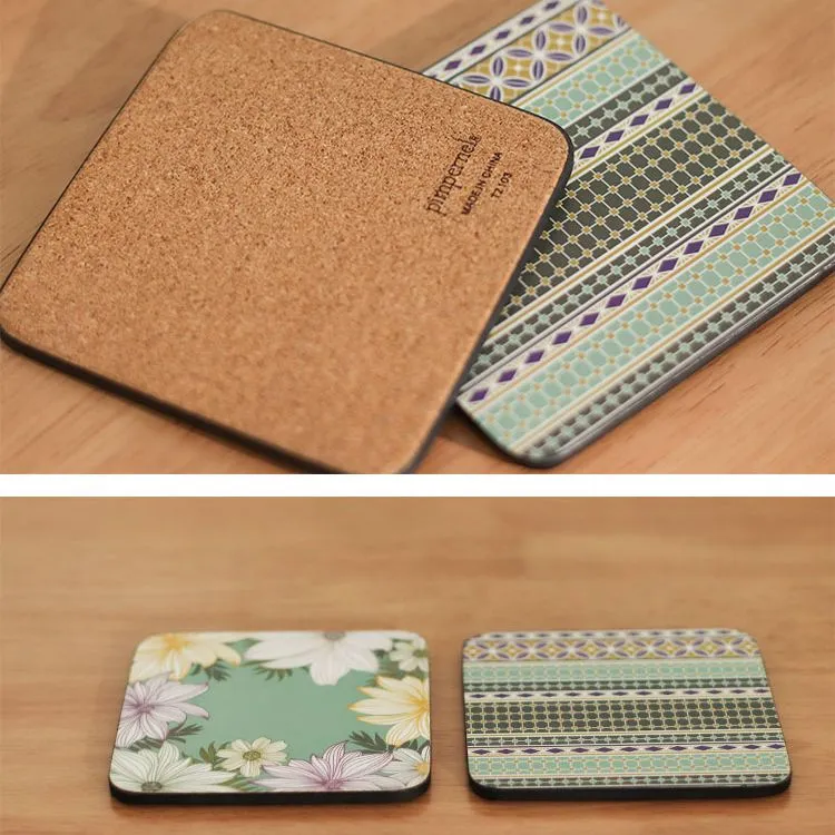 Portmeirion Cork Porter & Moore Atrium Rectangular Placemat Tea Cup Mat, Heat Resistant And Anti Burn Pad-1
