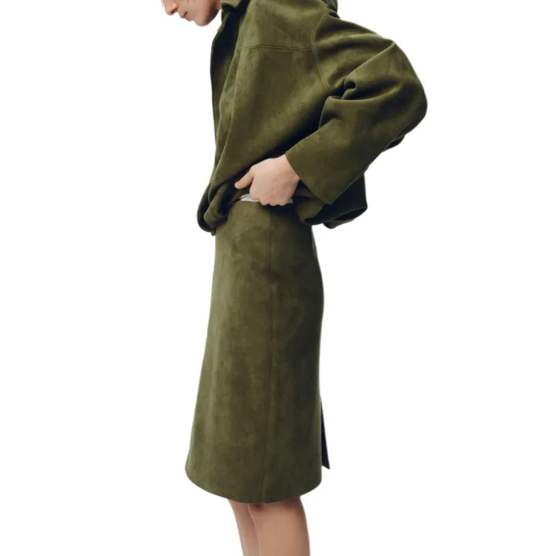 ZARA Casual Short Skirts Women's Medium Khaki-5