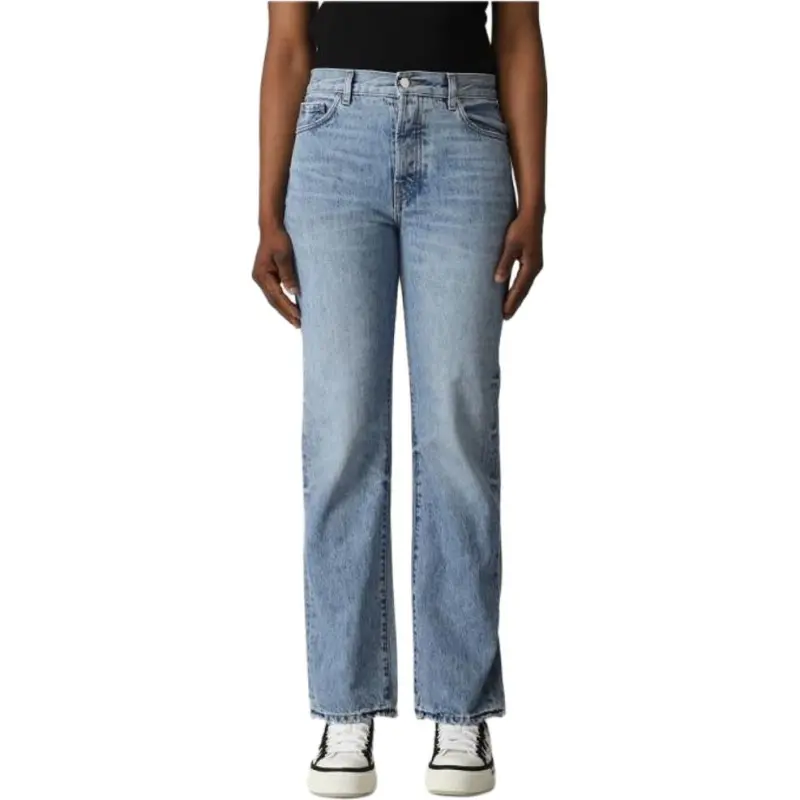 AMIRI Logo Patch Washed Straight Leg Jeans-1