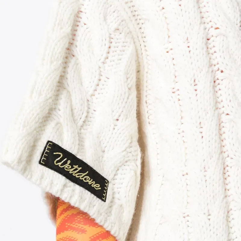 WE11DONE SS21 Sweater Unisex Red White-4