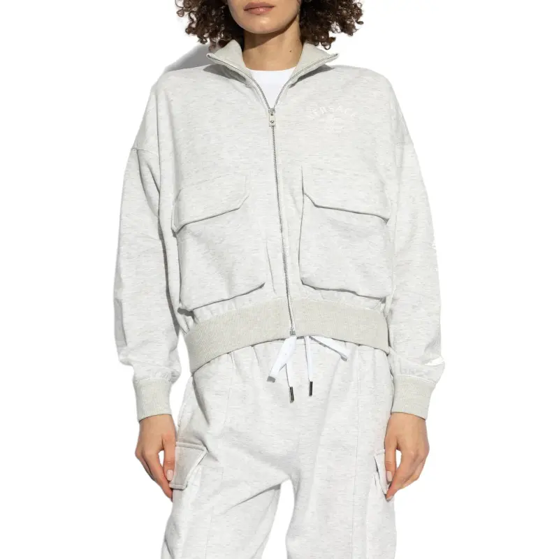 VERSACE Long Sleeved Zip Up Sweatshirt-1