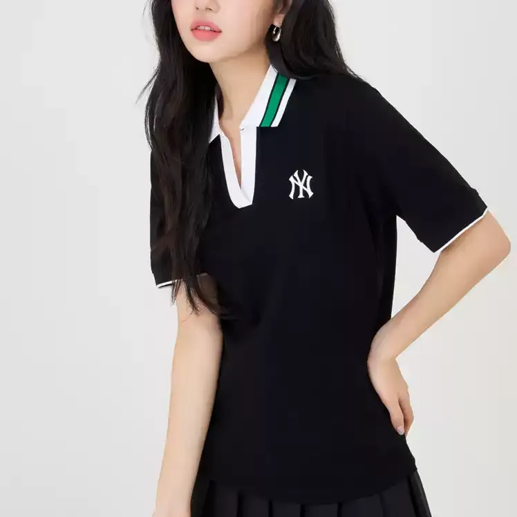 MLB New York Yankees Polo Shirts Women's Black-3