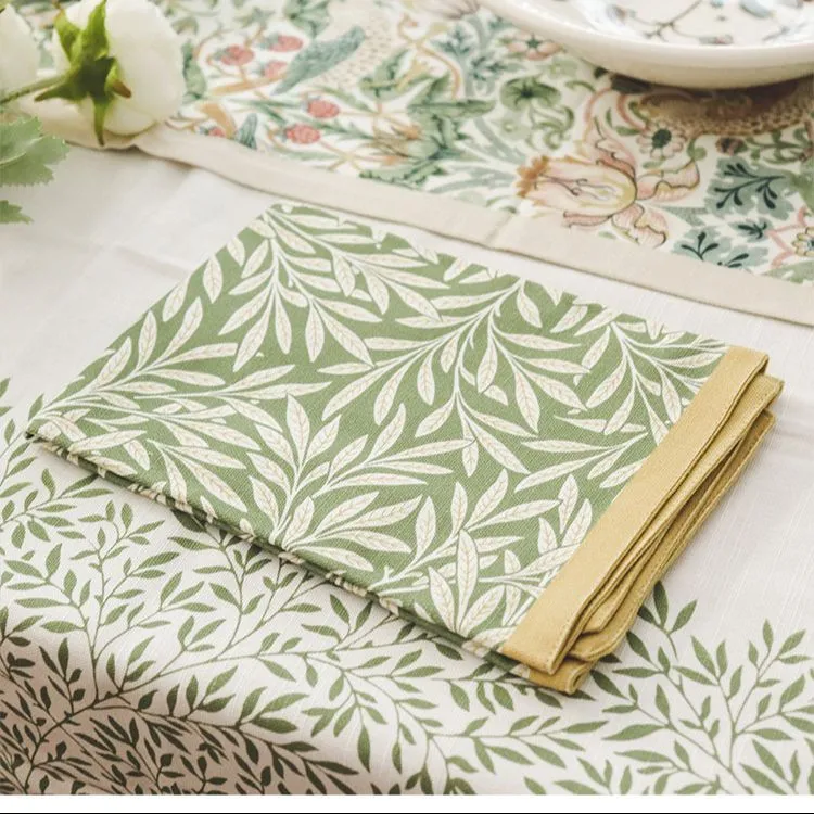 Portmeirion Cotton Tablecloth, Napkin Holders, Table Flags, And Table Runners-12