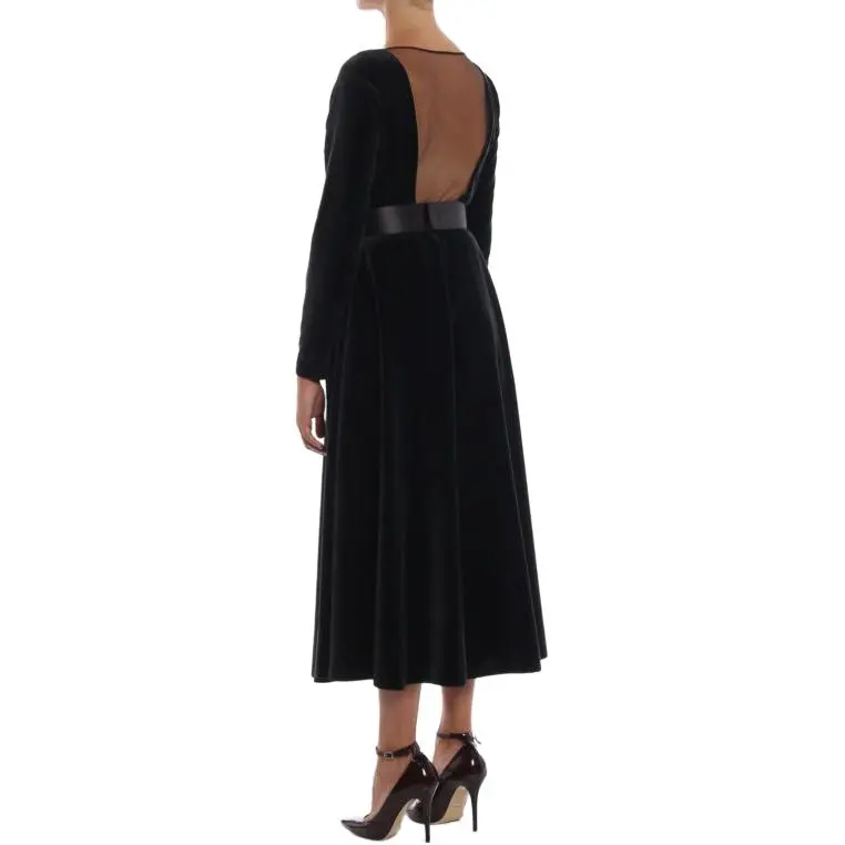 MaxMara Long Sleeved Dresses Women's Black-2