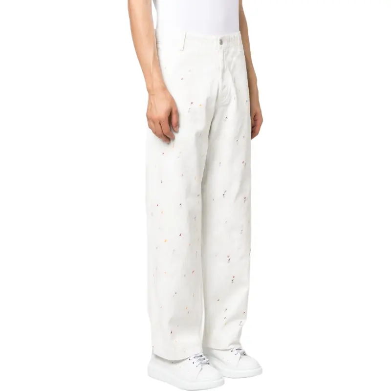 EMPORIO ARMANI Paint Splatter-Detailed Straight Leg Jeans-3