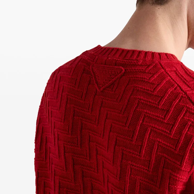 PRADA SS24 Sweater Men's Blood Red-5