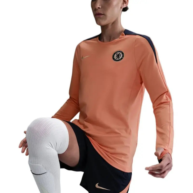 Nike Chelsea FCDri Fit Sweatshirt Women's Apricot Agate/Obsidian/Ice Guava-4