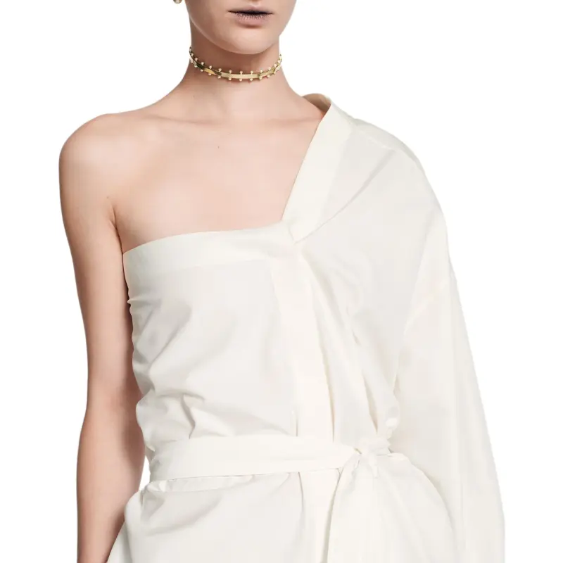 DIOR Long Sleeved Dress Women's White-4
