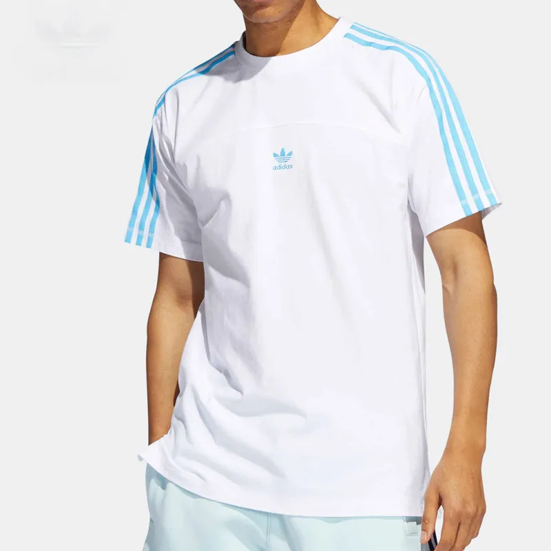 Adidas Originals T Shirt Men's Sky Blue/White-1