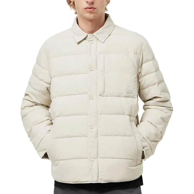 LACOSTE Down Jacket Men's Light Gray-3