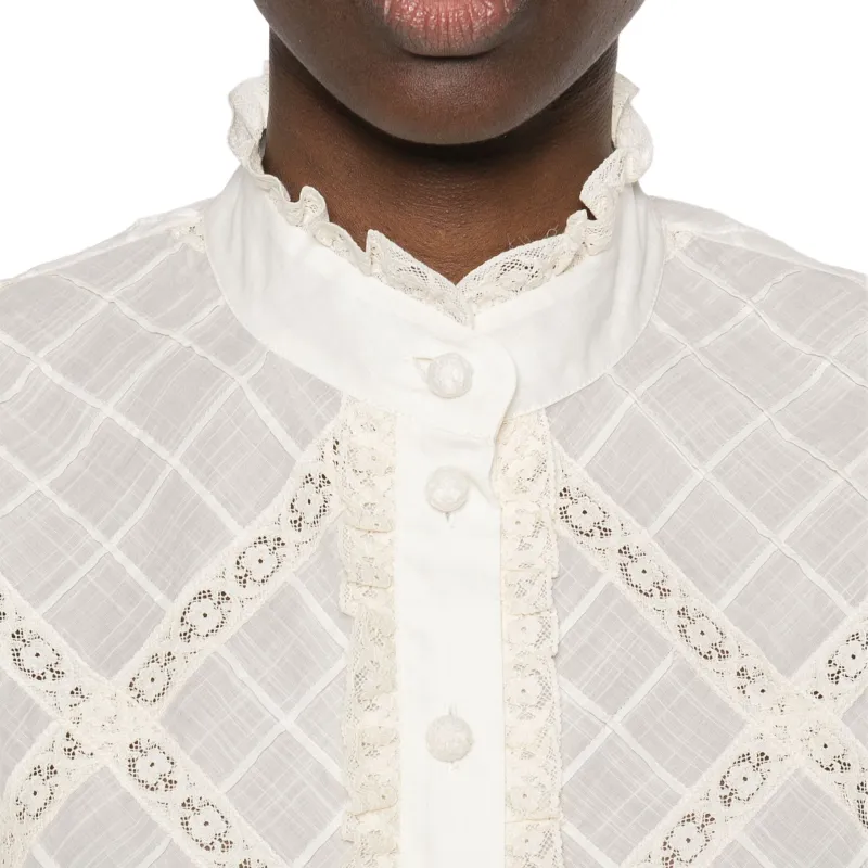 Zimmermann Tallow Lace trim Shirt-4