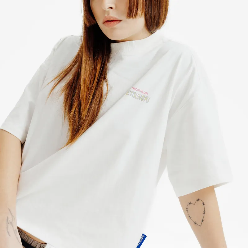 DECATHLON x TETSUNORI Drop Shoulder Sleeve T Shirt Women's Ecru-4