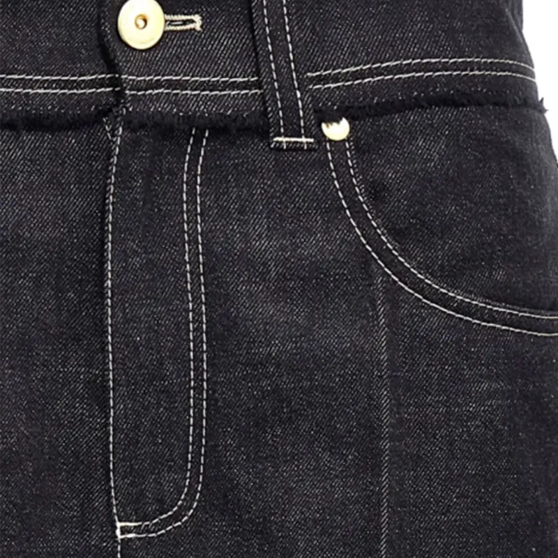 Brunello Cucinelli High Waisted Turn Up Brim Jeans-7