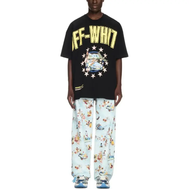 OFF WHITE Fresco Star Oversized T Shirt-1