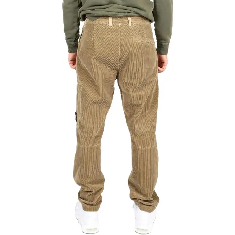 STONE ISLAND Logo Patch Corduroy Trousers-4