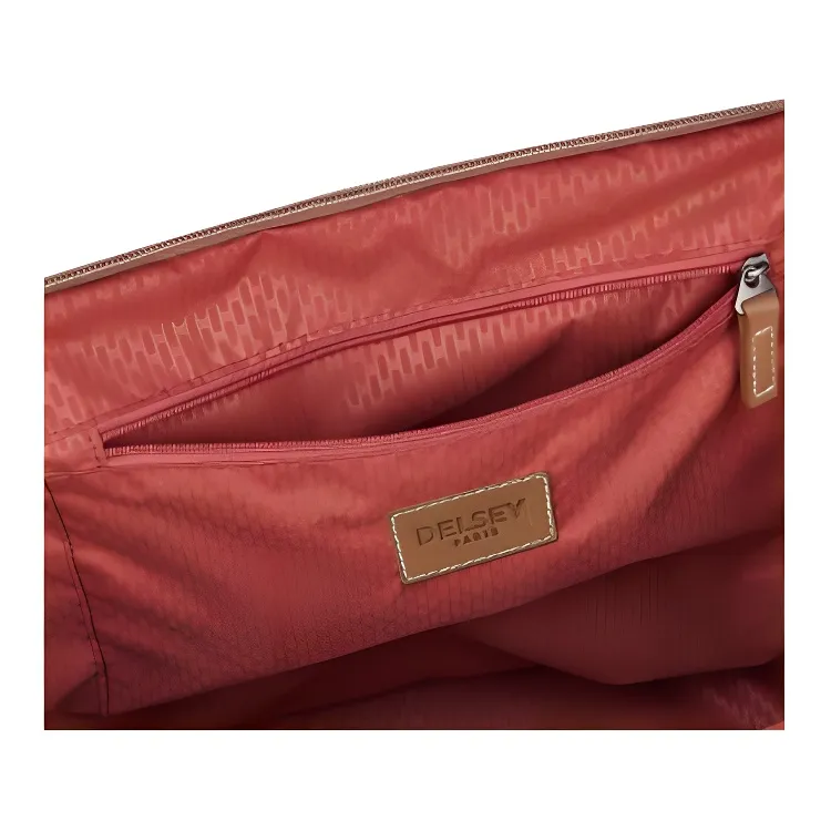 DELSEY Recycled Polyester Tote Bag Shopping Bag Shoulder Bag Handbag Unisex Ecru-4