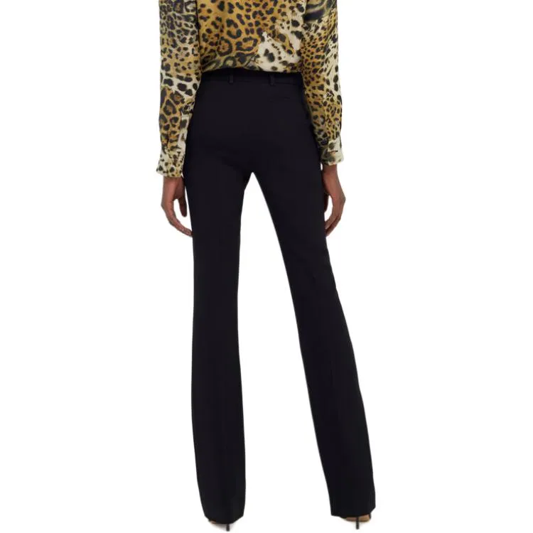 Roberto Cavalli High waist Flared Wool Trousers-4
