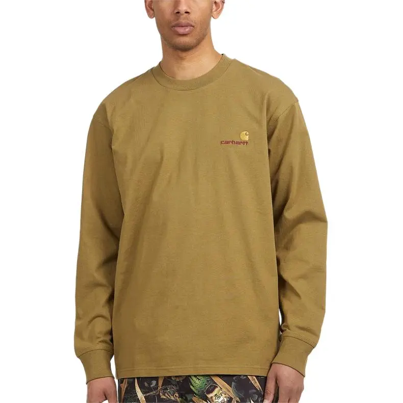 Carhartt WIP T Shirts Men Withered Wood Yellow-1