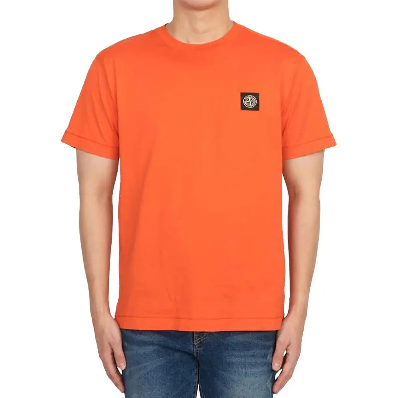 STONE ISLAND T Shirt Men Orange-2