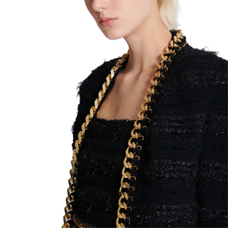 BALMAIN Chain detailing Jacket-6