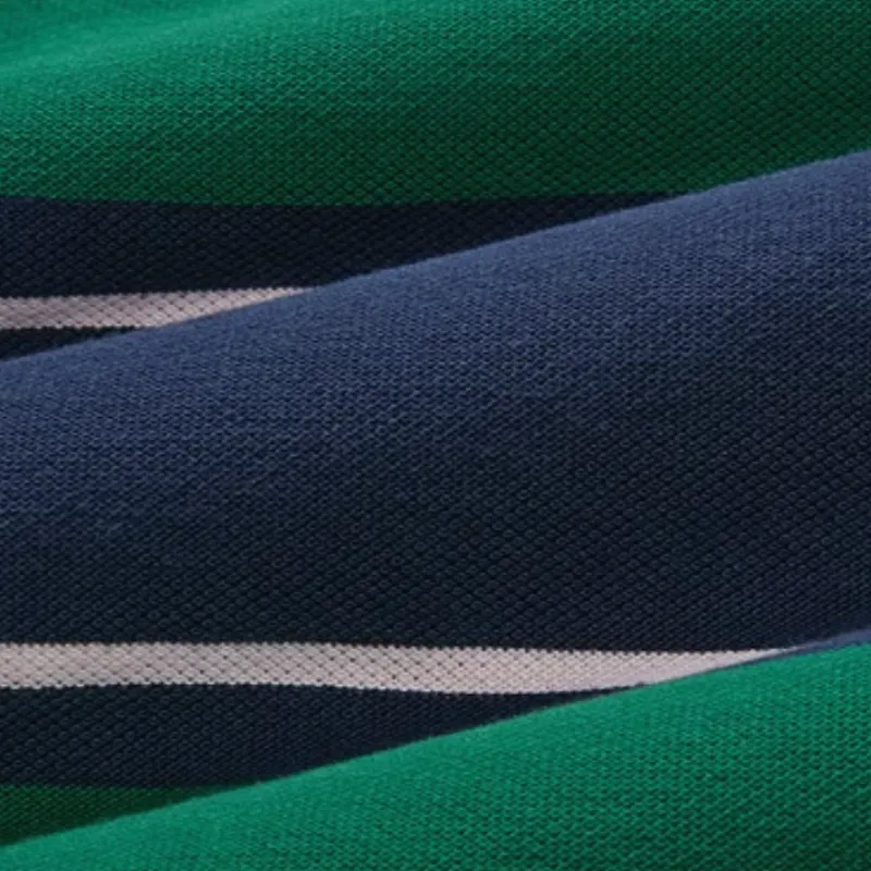 Skechers Polo Shirt Unisex Green Thick Stripes-4