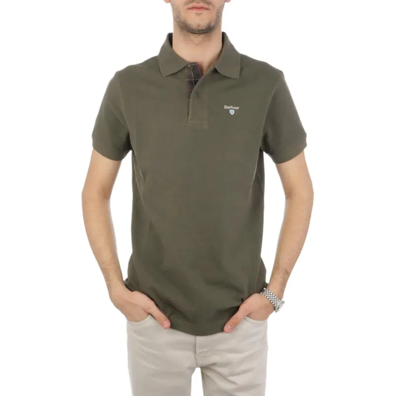BARBOUR Polo Shirts Men Green-2