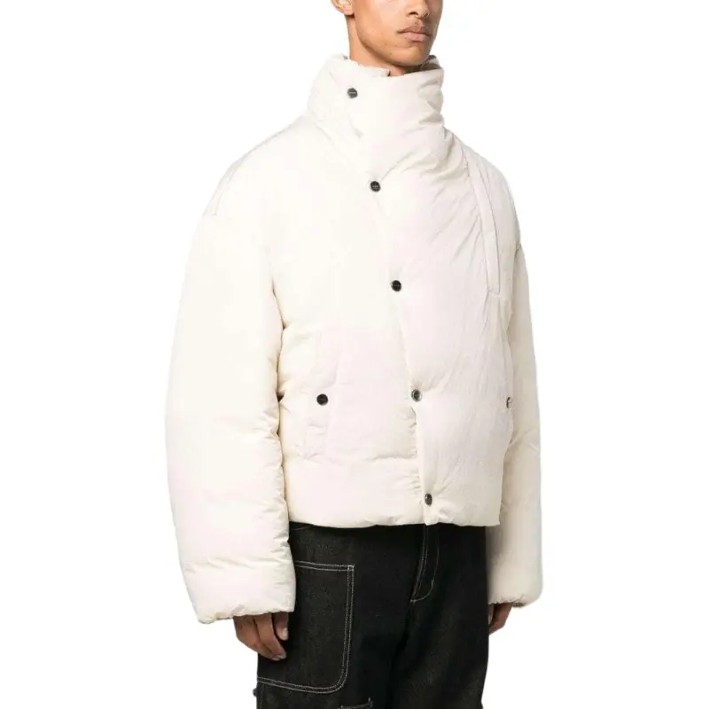Jacquemus Asymmetric Buttoned Highneck Puffer Jacket-3