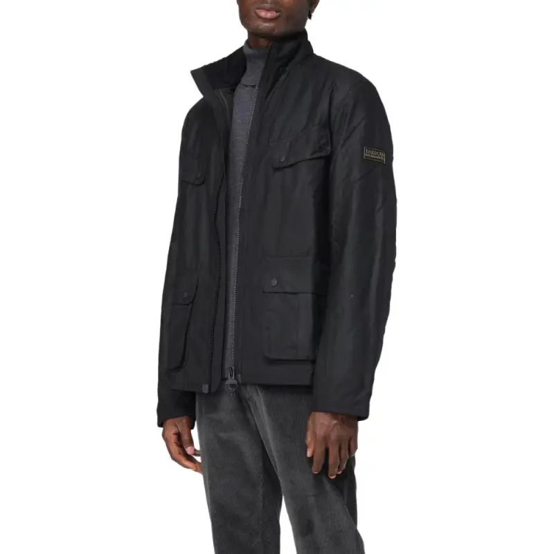 BARBOUR International Re Duke Wax Zipped Jacket-3