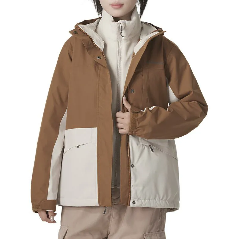 Columbia 2024 Fall Thermal Waterproof Windbreaker Jacket Women's Brown-2