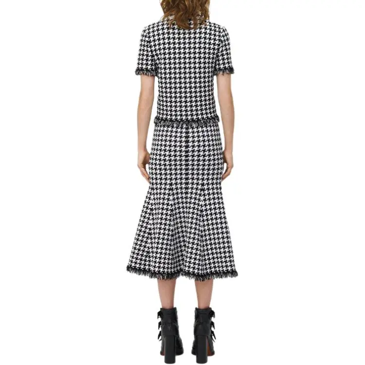 Alexander McQueen Houndstooth Midi Skirt-1