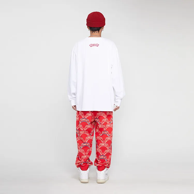 TSMLXLT Knitted Sweatpants Unisex Cherry Tomato Red-3