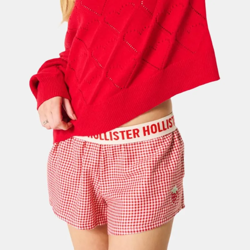 Hollister Casual Shorts Women's Red-1