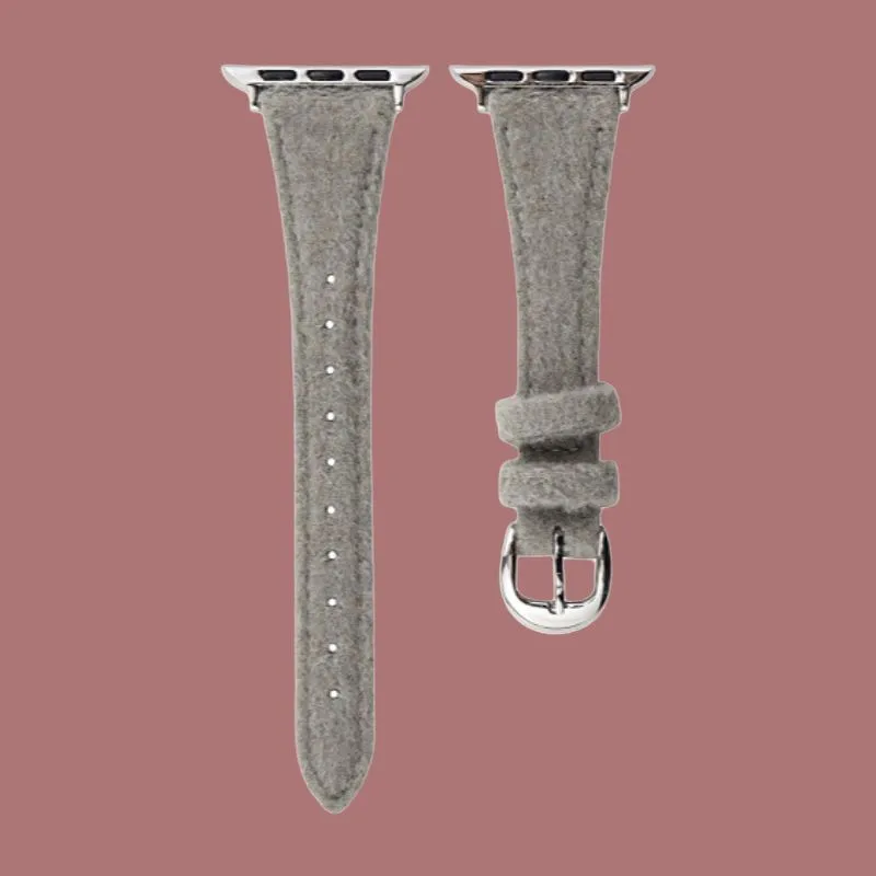 Warbler Dew Watch Band Apple Compatibility Woolen Material-4
