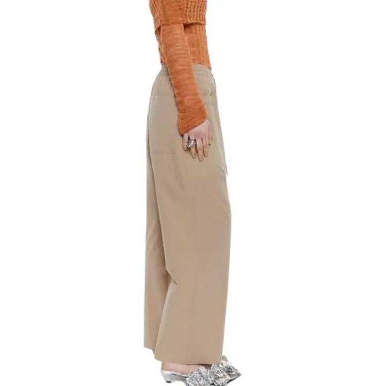 BIMBA Y LOLA SS24 Casual Pants Women's Camel Brown-4