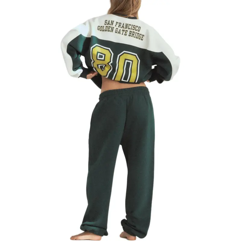 ZARA Knitted Sports Pants Women's Green-4