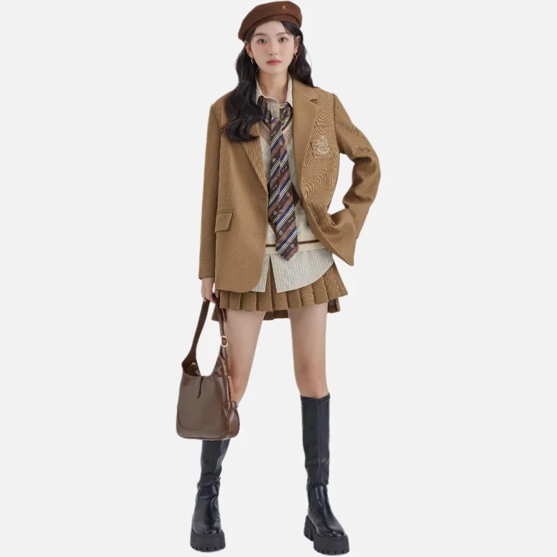 DEAR DEER PUFF Shirt Women's Beige-5