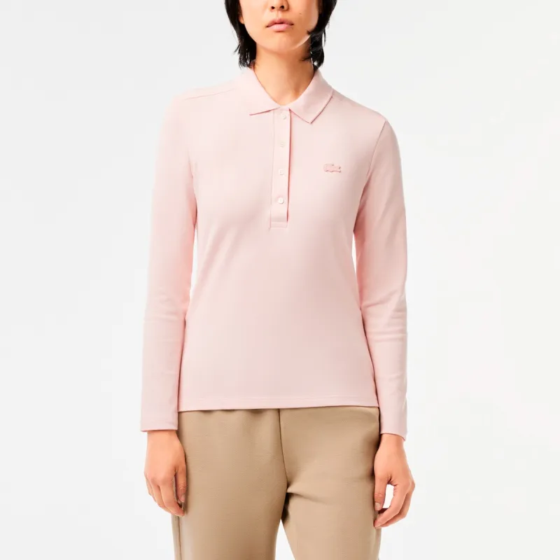 LACOSTE Piqué Stretch Polo Top-4