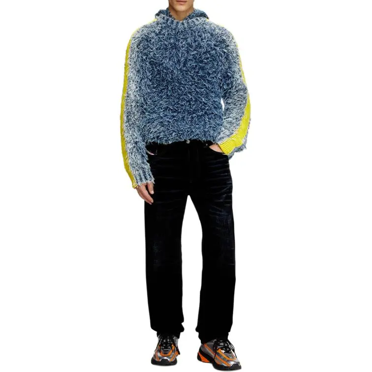 DIESEL Loose Velvet Flocked Denim-3