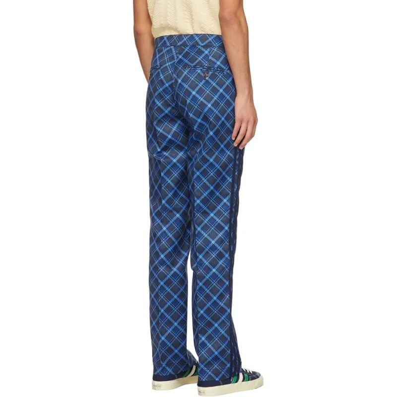 Adidas Originals x Wales Bonner TARTANTP Casual Pants Men's Blue-3