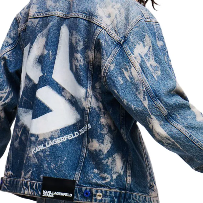 KARL LAGERFELD / Karl Lagerfeld Jeans Bleached Denim Jacket-4