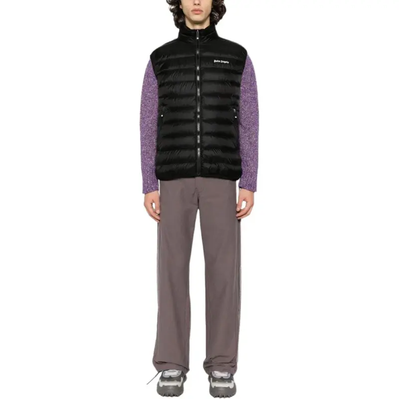 PALM ANGELS Logo print Padded Gilet-2