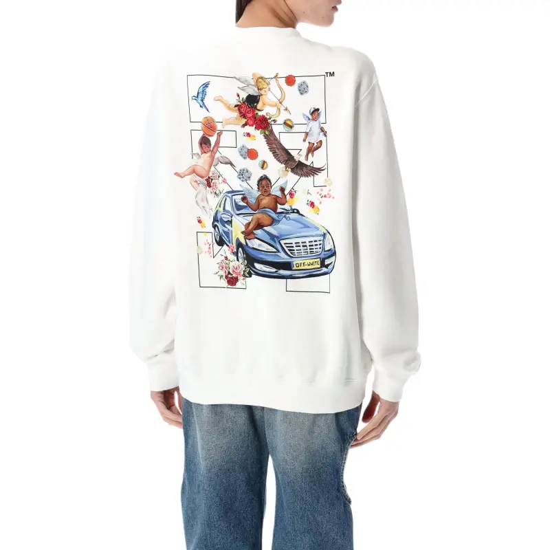 OFF WHITE Fresco Arrow Crewneck Sweatshirt-1
