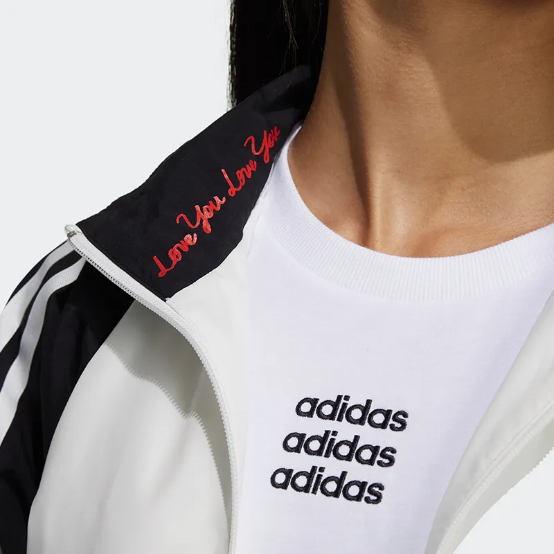 Adidas Neo Retro Jackets Coat Women's Black White-3