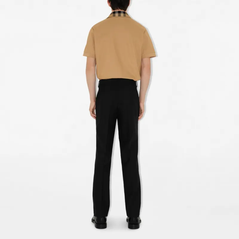 Burberry Vintage Check detail Cotton Polo Shirt-2