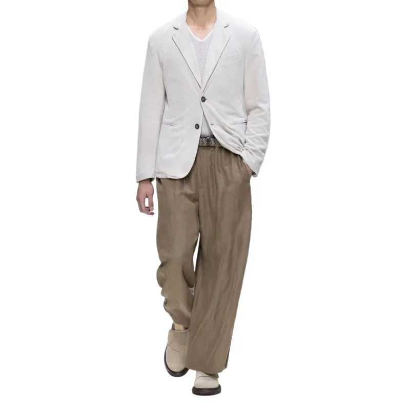 GIORGIO ARMANI Linen And Silk Wide Trousers-1