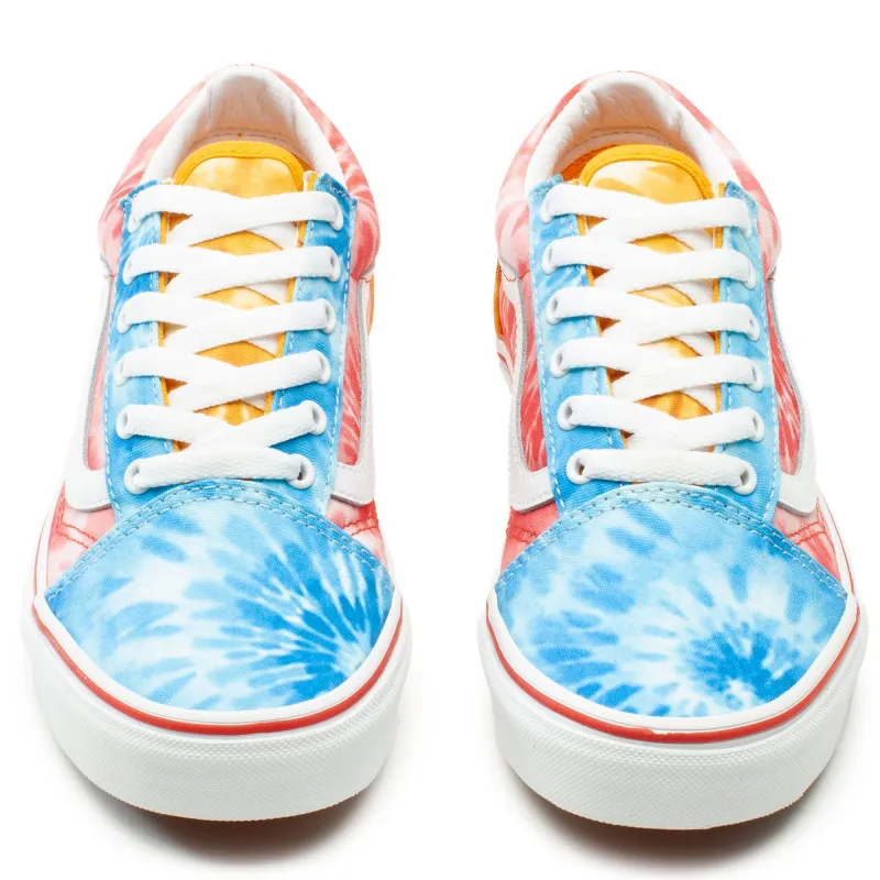 Vans Old Skool Anti Slip Wear Resistant Low Top Kids' Skateboarding Shoes Red/Blue/Yellow/White Teenagers-4